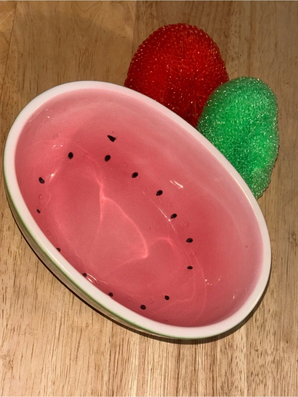 Green and Red Decorative sponge Bowl - Home Party Supplies